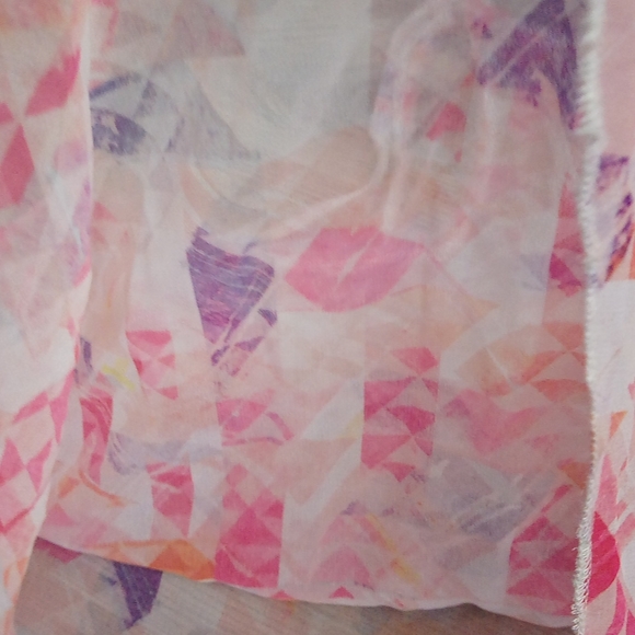 Lightweight Sheer Colorful Patterned Racerback Tank Top - Picture 12 of 13